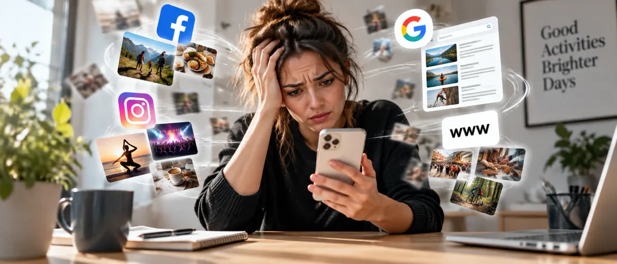 Chaos: różne strony, Instagram, Facebook, telefony
